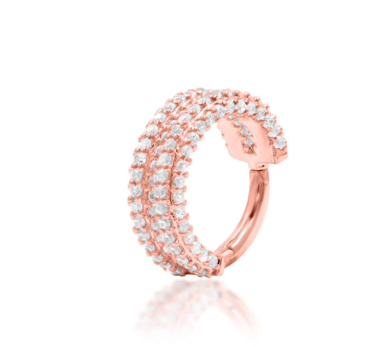 Junipurr Jewellery Mie Mie 14kt Gold CZ HINGE Segment Helix Huggie Ring