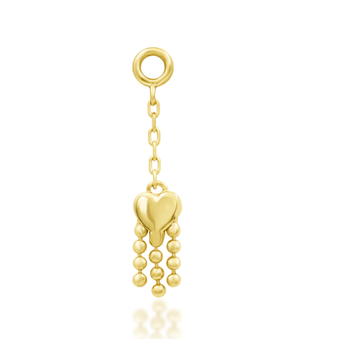 Junipurr Jewellery Je T’aime 14kt Gold Chain Charm Lobe Dangle Earring