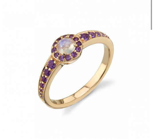 Altura BVLA Rose Gold Rainbow Moonstone & Amethyst