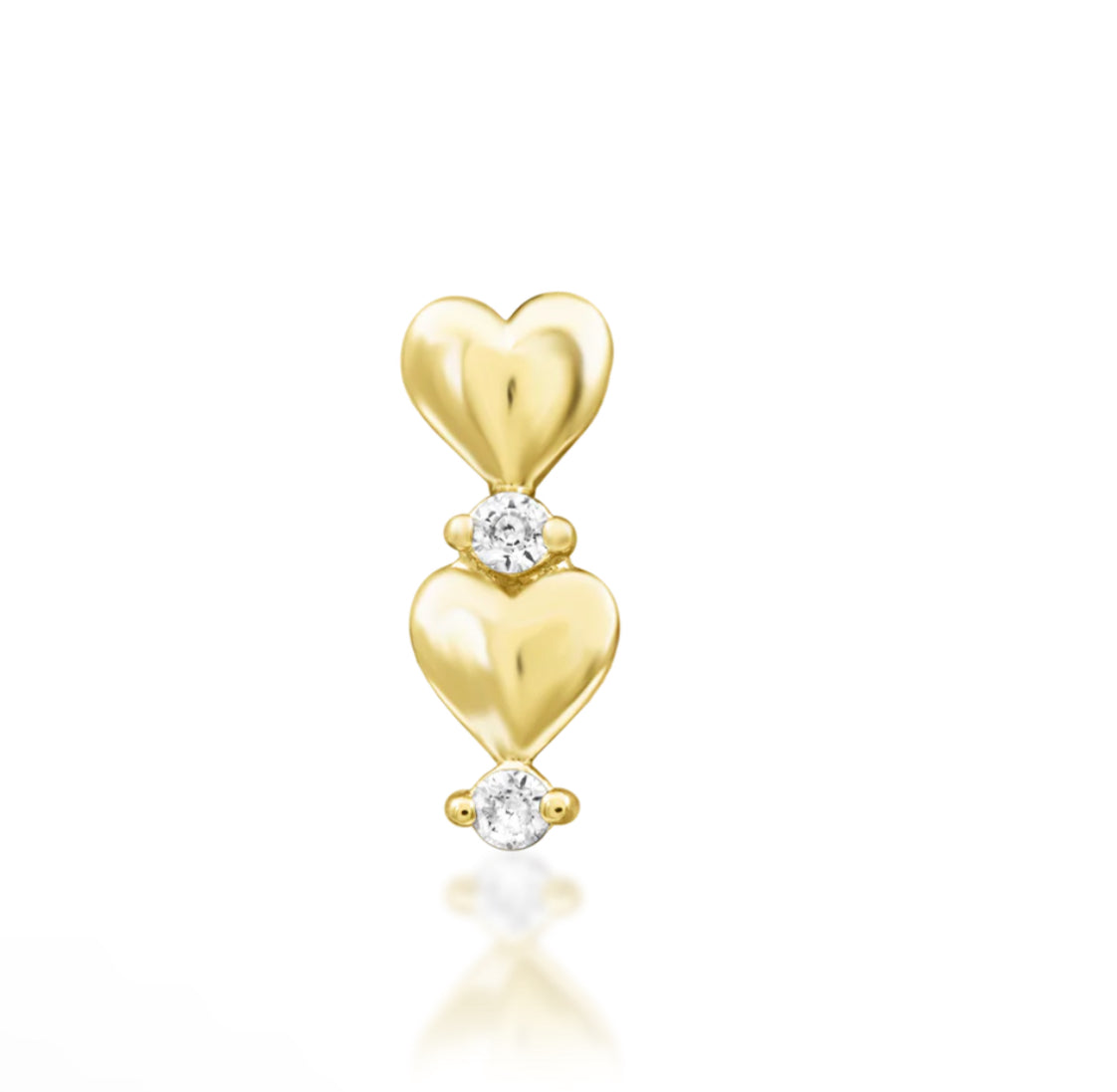 Junipurr Jewellery Heartfelt 14kt Gold Threadless Attachment