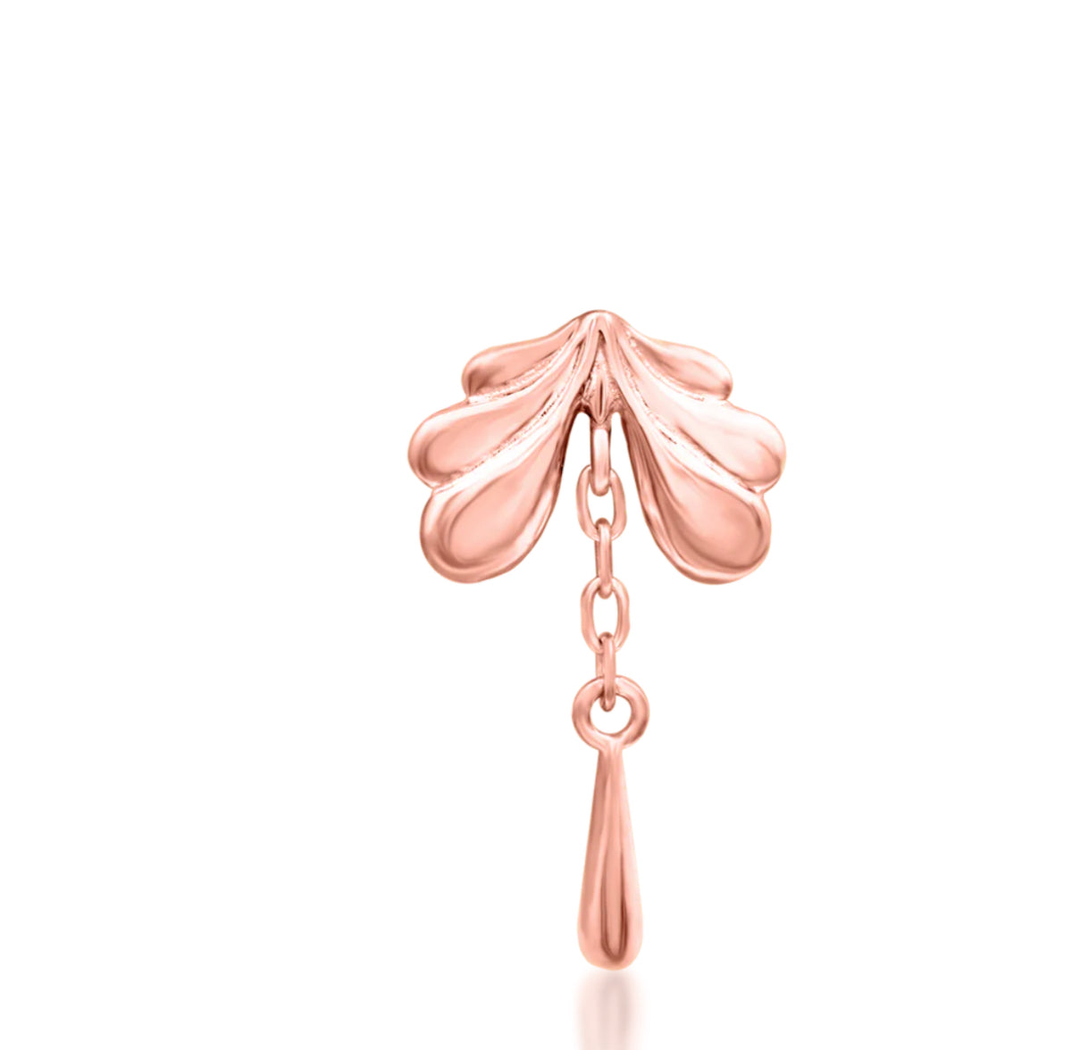 Junipurr Evelyn Dangle Chain – 14k Gold CZ | Flat Helix