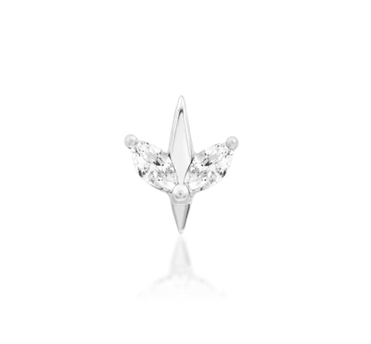 Junipurr Jewellery Lucienne White cz Threadless Attachment Helix Attachment