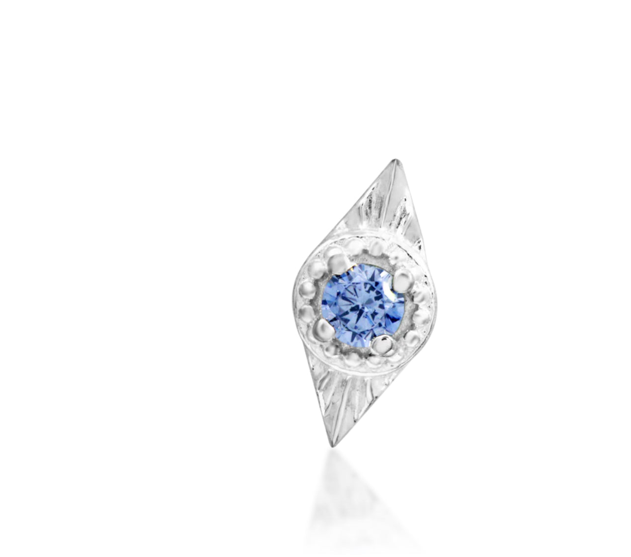 Junipurr Jewellery Malaika 14kt Gold Tanzanite Helix Stacked Lobe December Birthstone Threadless End