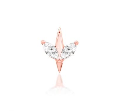 Junipurr Jewellery Lucienne White cz Threadless Attachment Helix Attachment