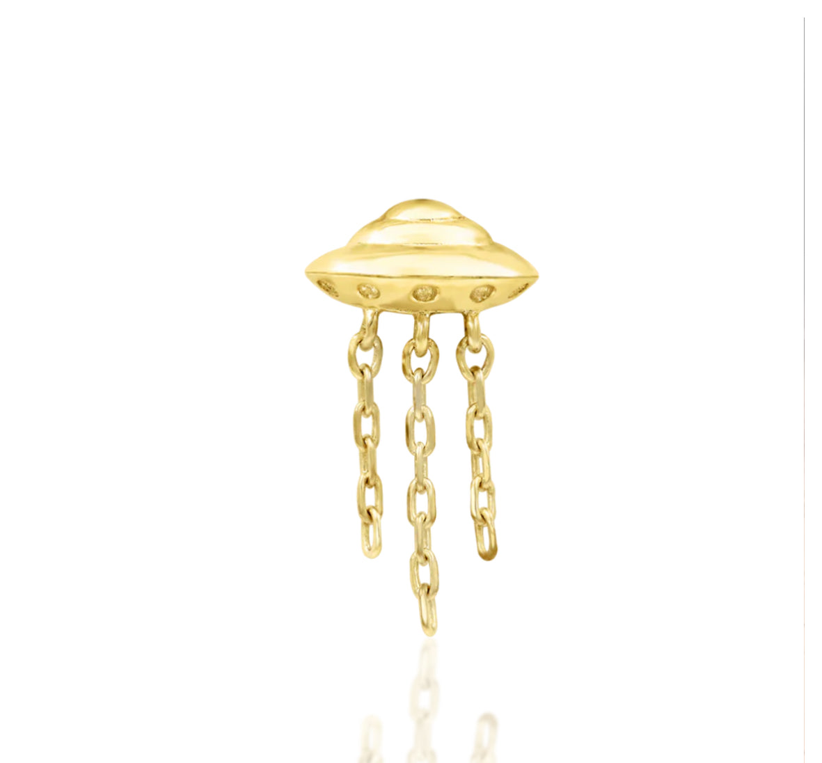 Junipurr Jewellery Beam Me Up 14kt Gold Chain Threadless Attachment Helix Earring