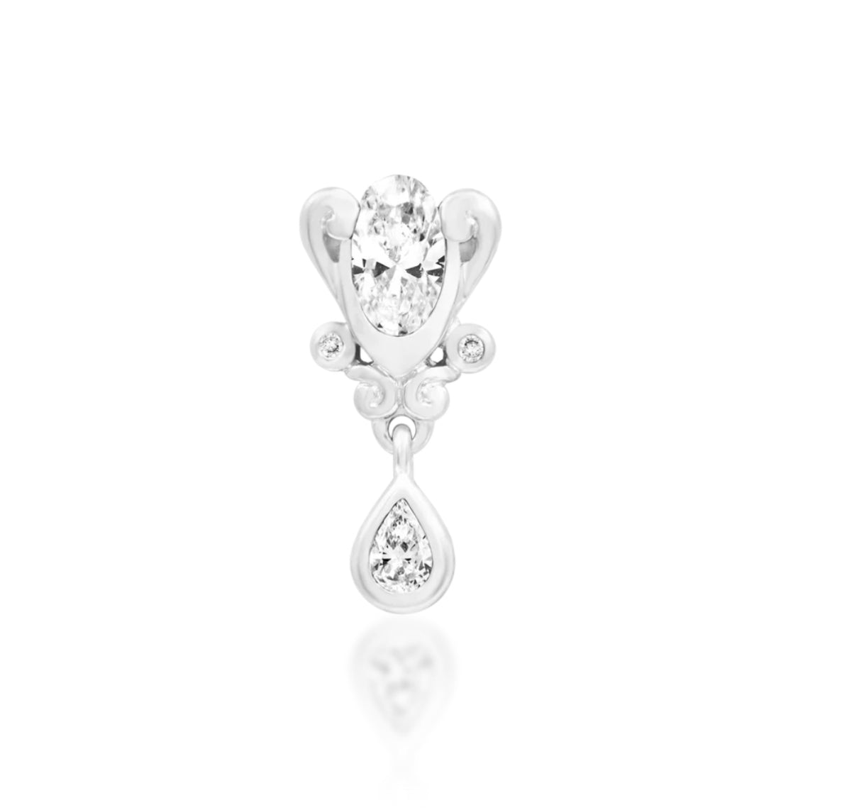 Junipurr Jewellery Empusa - White CZ. 14kt Gold Charm