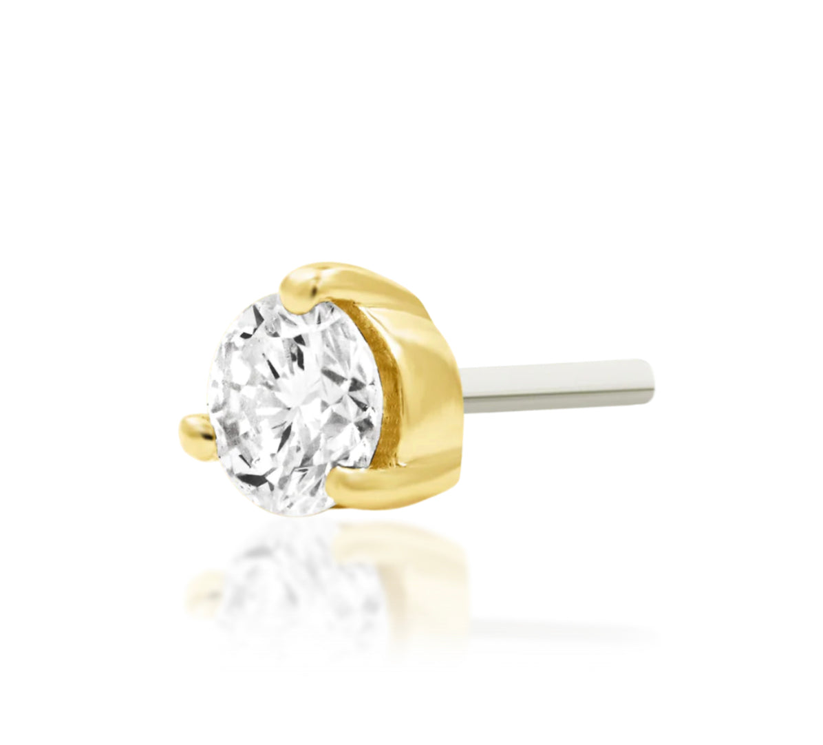 Junipurr Jewellery Diamond Prong Gold Threadless Attachment