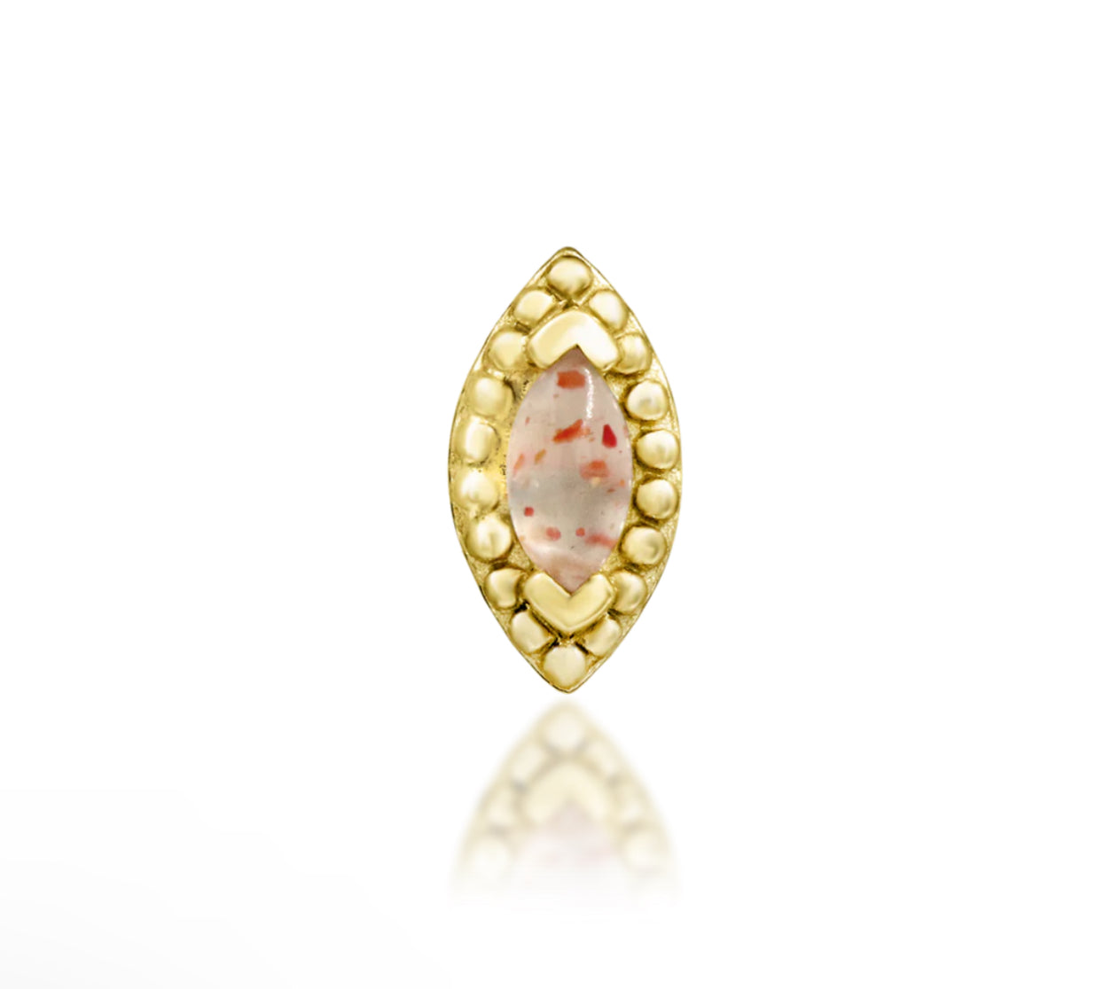 Junipurr Jewellery Glorie 14kt Gold Sunstone Threadless Attachment