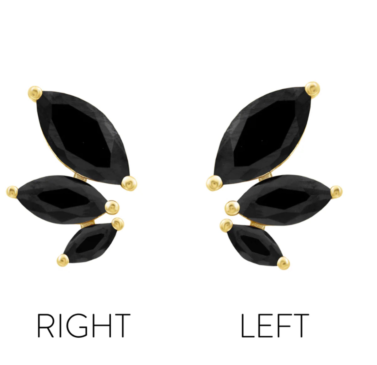 Junipurr Jewellery Malice - Black CZ 14kt Gold Threadless Attachment