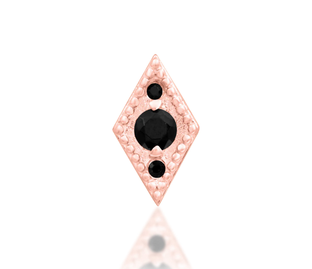 Junipurr Jewellery 14kt Gold Isadora - Black Isadora Threadless Attachment