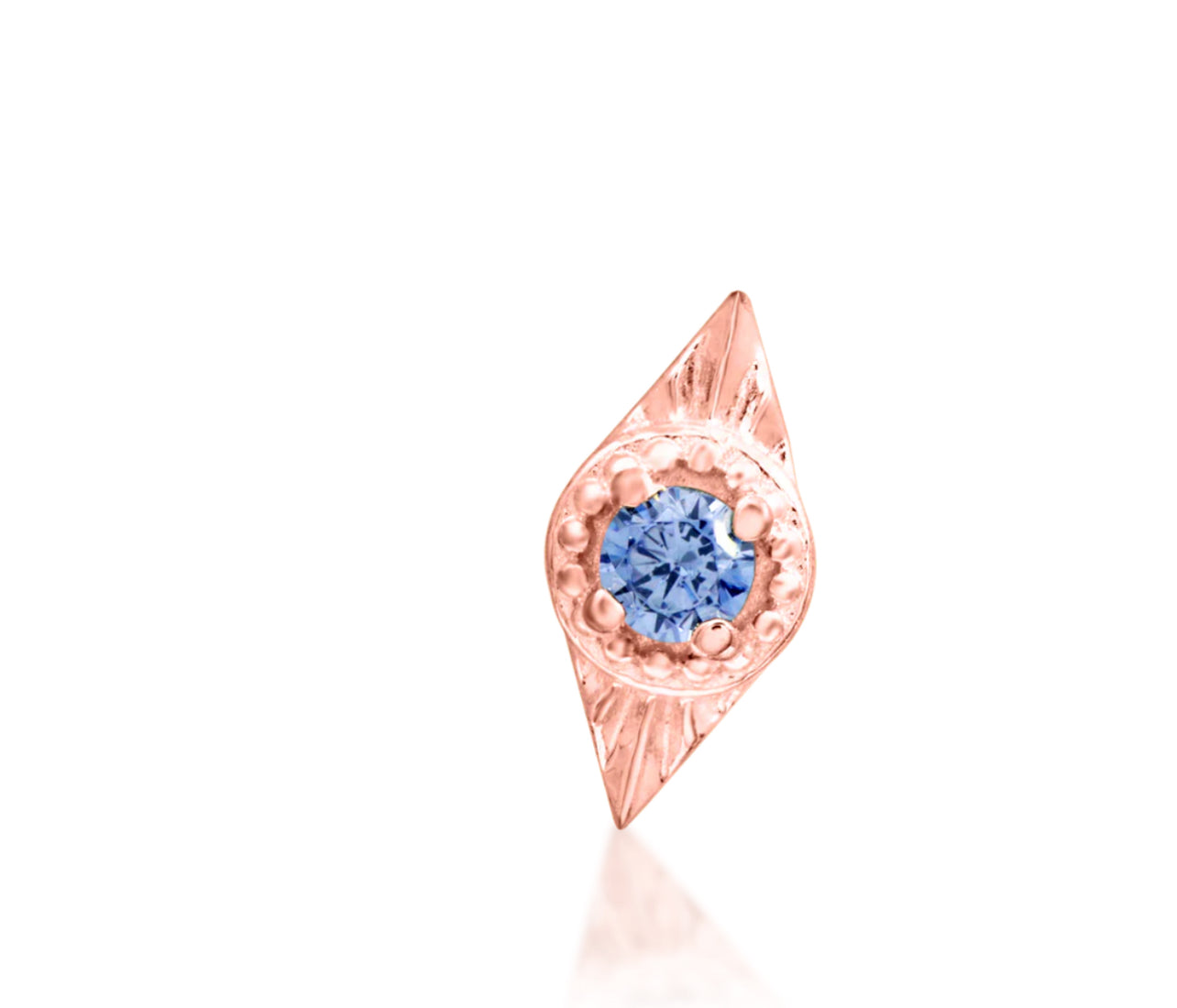 Junipurr Jewellery Malaika 14kt Gold Tanzanite Helix Stacked Lobe December Birthstone Threadless End