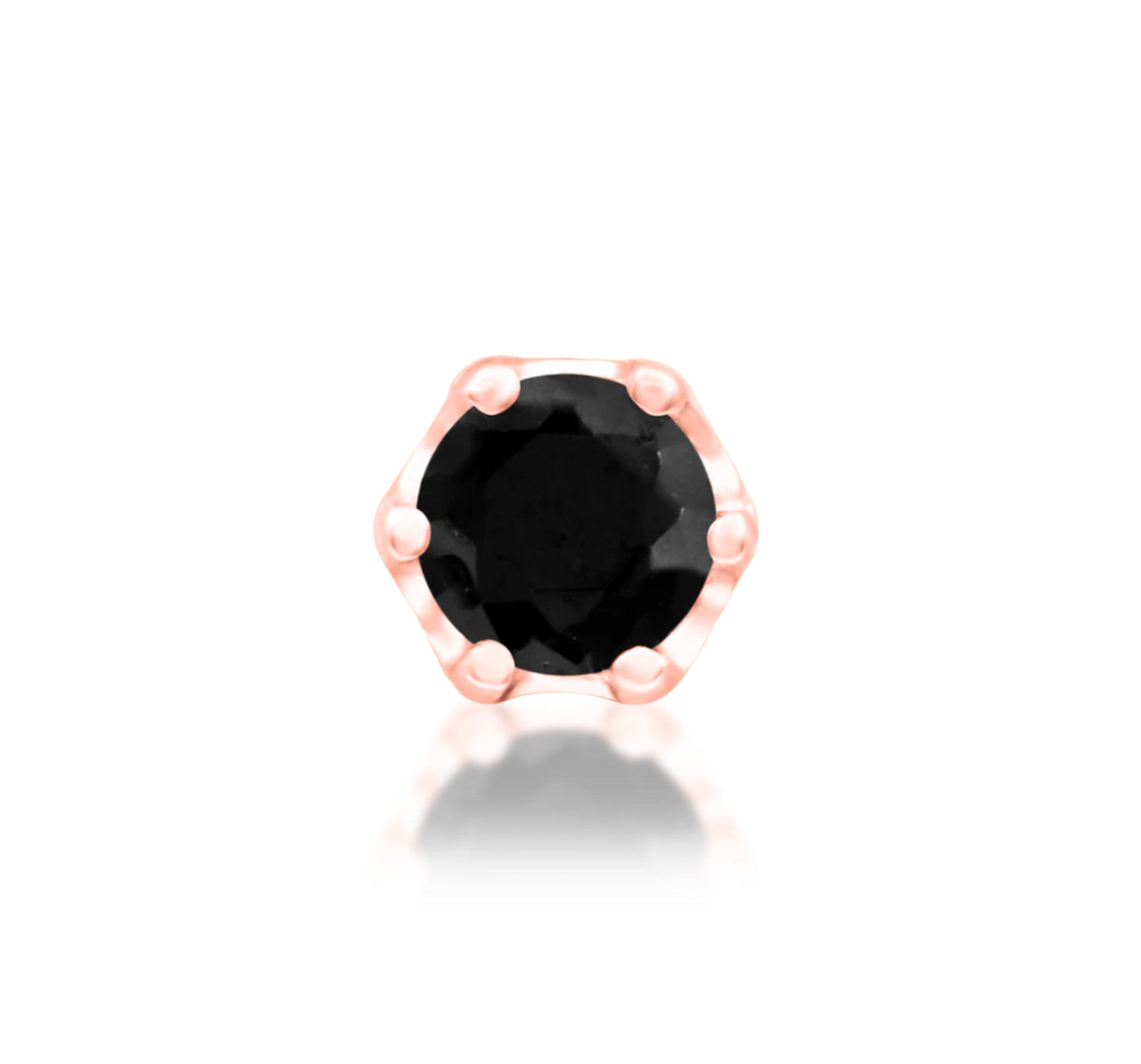 Junipurr Jewellery Selena - Black CZ 14kt Gold Threadless Attachment