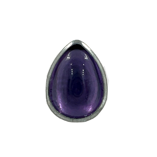 Titanium Natural Amethyst 'Dewdrop' Attachment