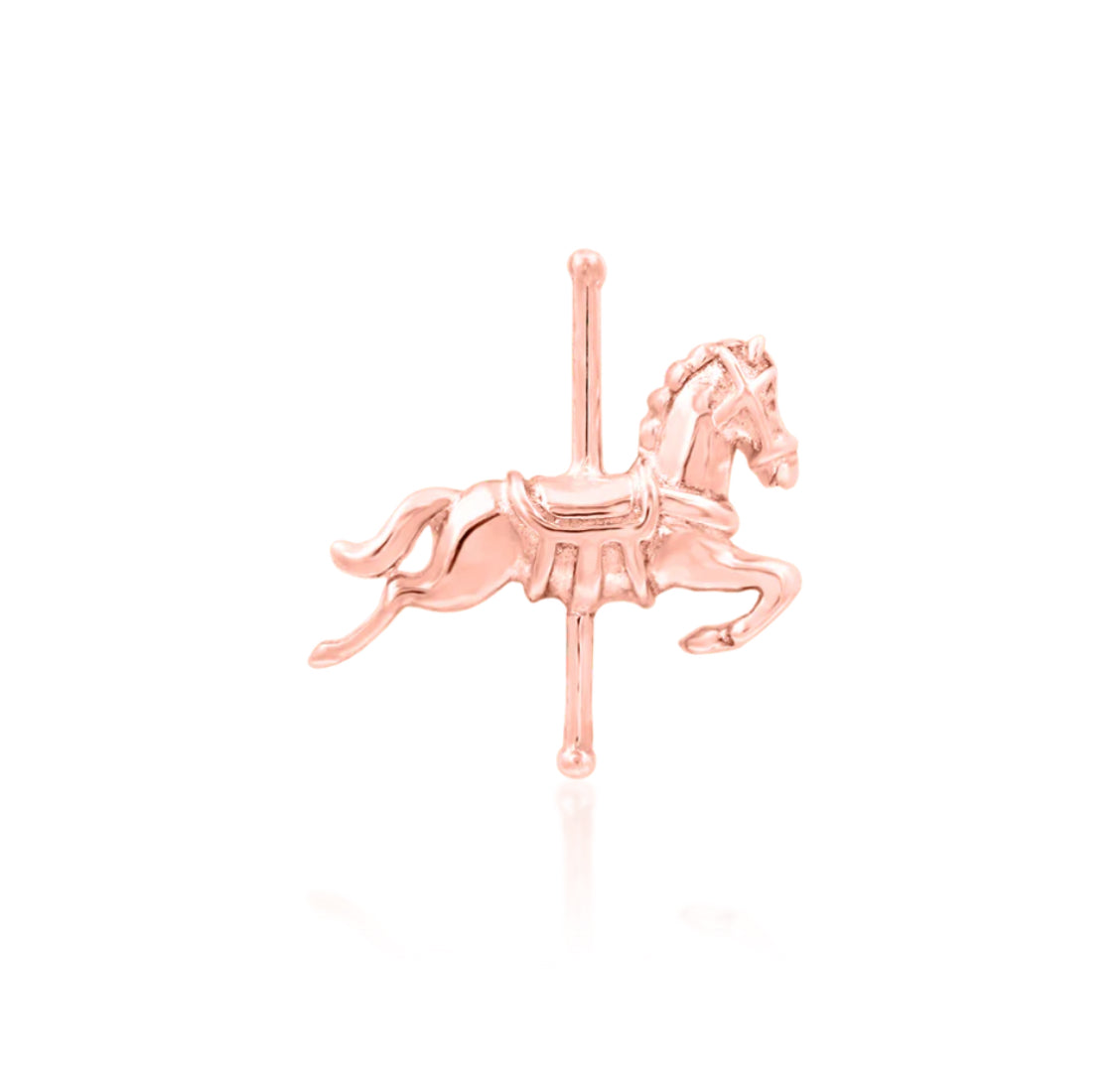 Junipurr Jewellery Pony Ride 14kt Gold Horse Threadless Attachment Helix Earring