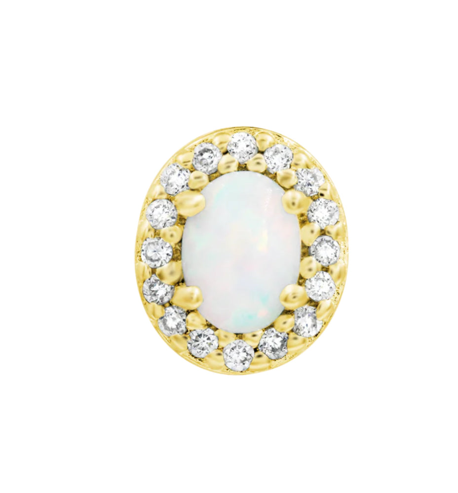 Junipurr Jewellery Cammi 14kt Gold Opal Threadless Attachment