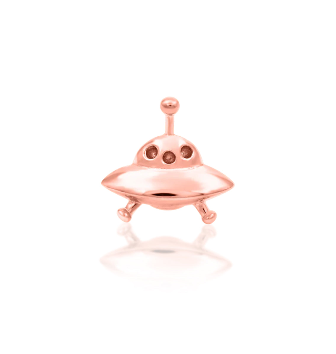 Junipurr Jewellery UFO 14kt Gold Threadless Attachment Lobe Earring