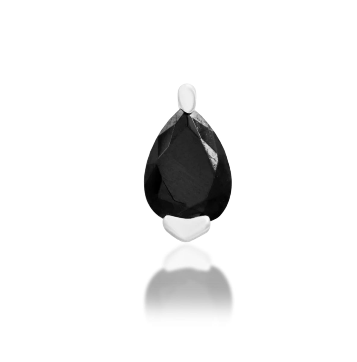 Junipurr Jewellery Paige - Black CZ 14kt Gold Threadless Attachment