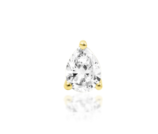 Junipurr Jewellery Diamond Pear Gold Threadless Attachment