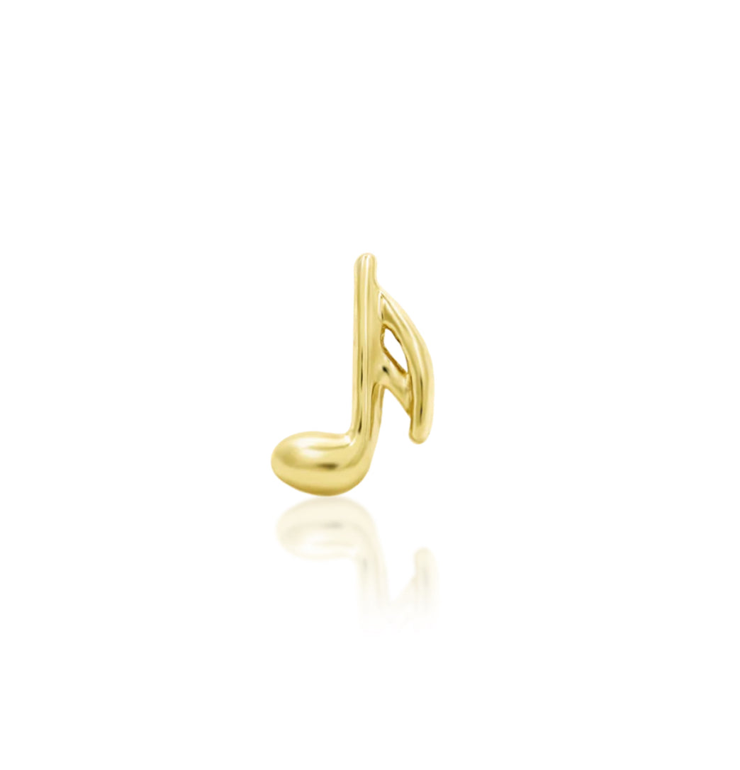 Junipurr Jewellery Semi Quaver 14kt Gold Threadless Attachment Libe Earring