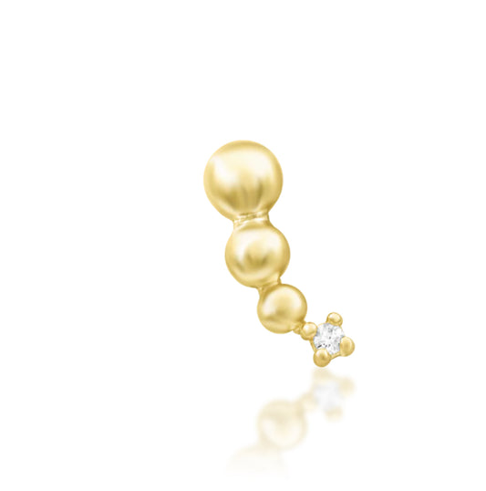 Junipurr Jewellery Glo 14kt Gold CZ Conch Threadless End