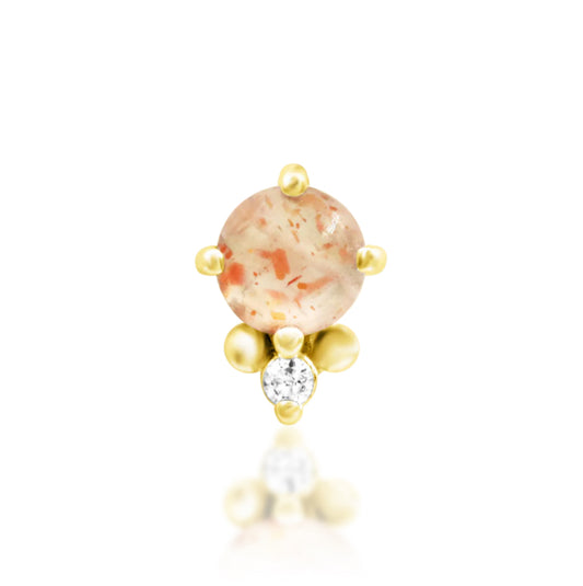 Junipurr Jewellery Rosalind Sunstone White cz Gold Helix Conch Earring