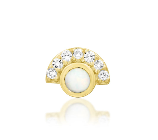 Junipurr Jewellery Naila 14kt Gold Opal Threadless Attachment