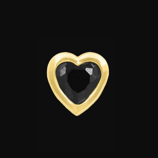 Junipurr Jewellery BLM Heart 14kt Gold Threadless End