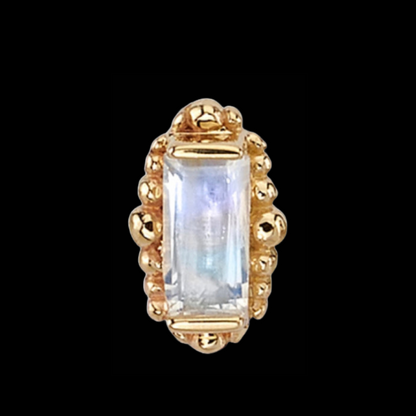 BVLA Beaded Baguette Custom Gold & Gemstone Piercing Jewellery