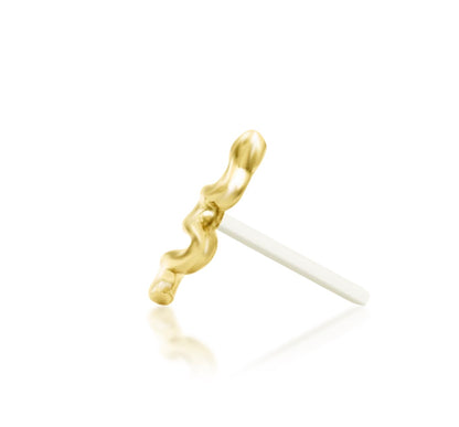 14k Gold Snake Helix Earring | Junipurr Noodle