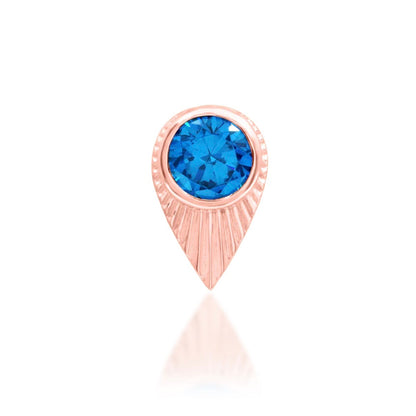 Rose gold Blue Topaz design.