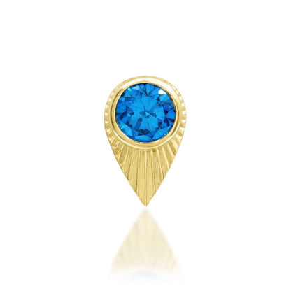 Yellow gold Blue Topaz design.