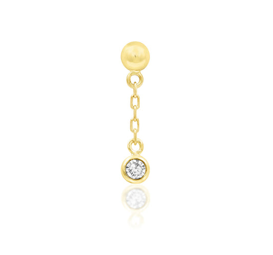 Junipurr Jewellery Daphne 14kt Gold CZ Chain | Helix Lobe Conch