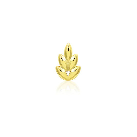 Yellow gold fern leaf design.