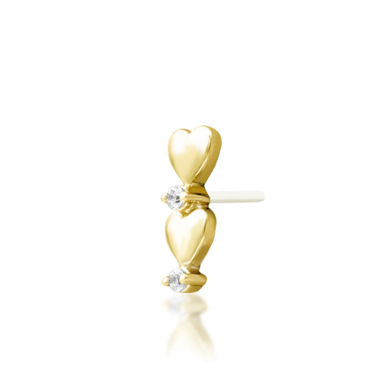 Yellow gold angled view.