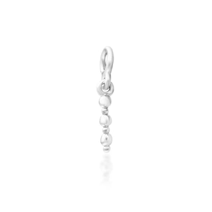 Angled perspective of Junipurr Jewellery Lane linear body jewellery in white gold showcasing sleek elongated shape