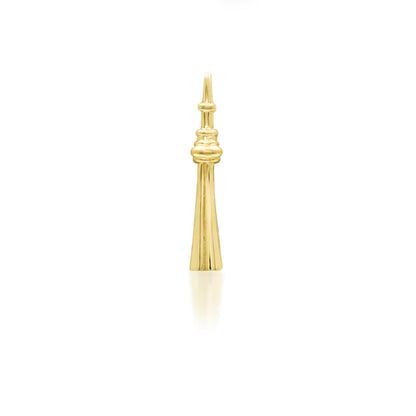 Front view of the Junipurr Jewellery The 6IX threadless end in 14k yellow gold, showcasing its clean and modern design.
