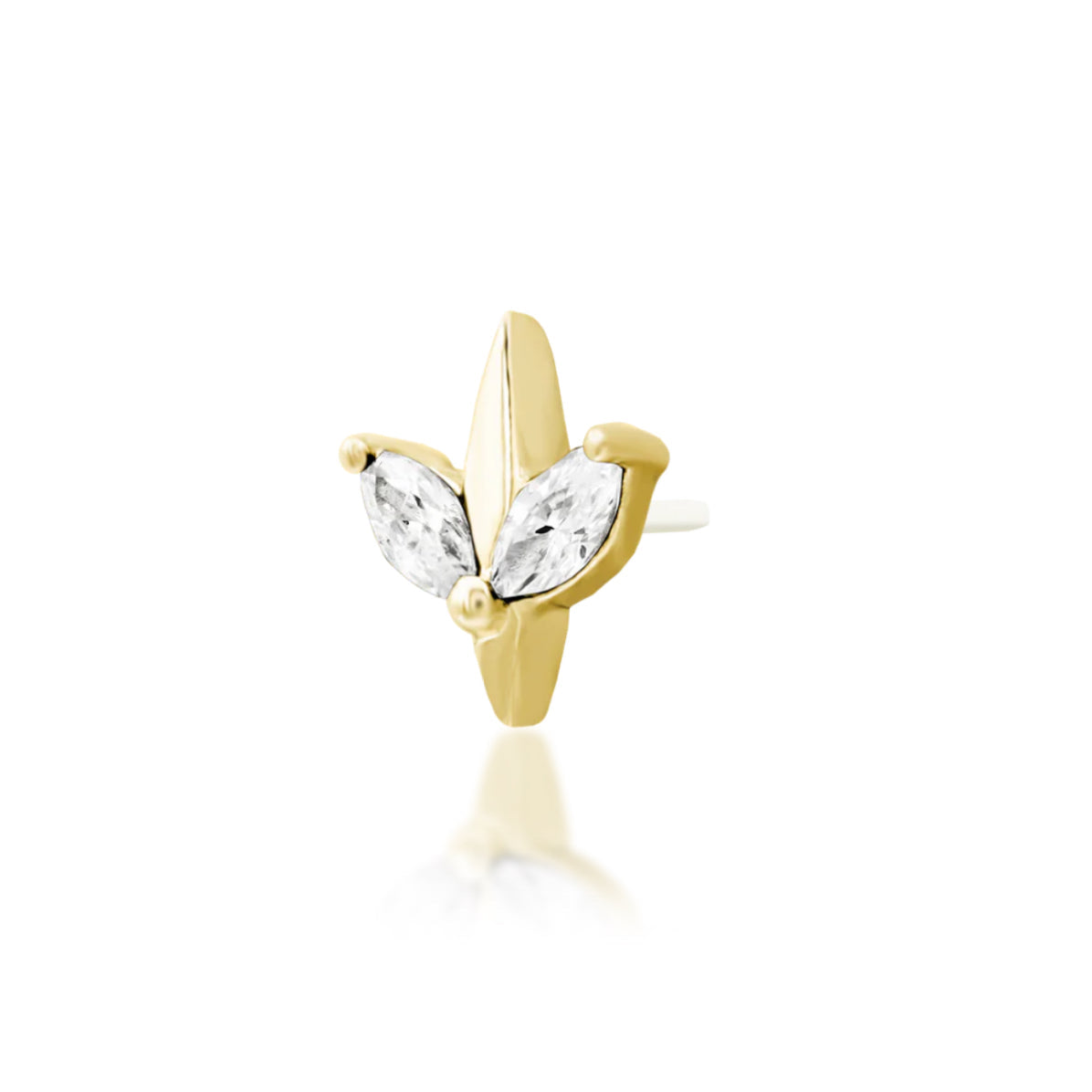Yellow gold angled view.