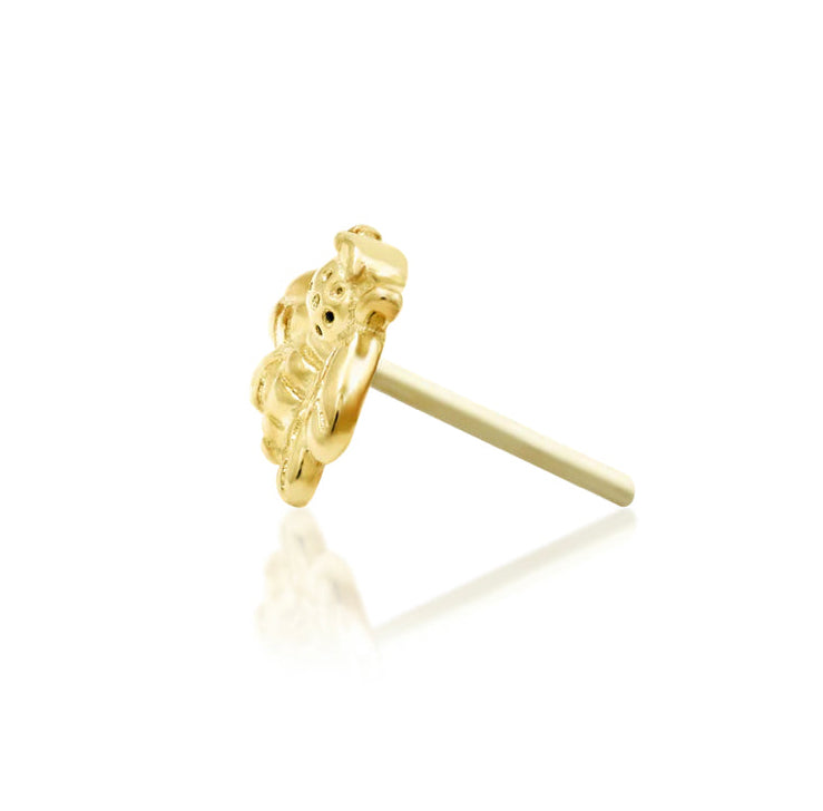 Junipurr Jewellery Mini Bee 14kt Gold Threadless End | Helix Lobe Tragus