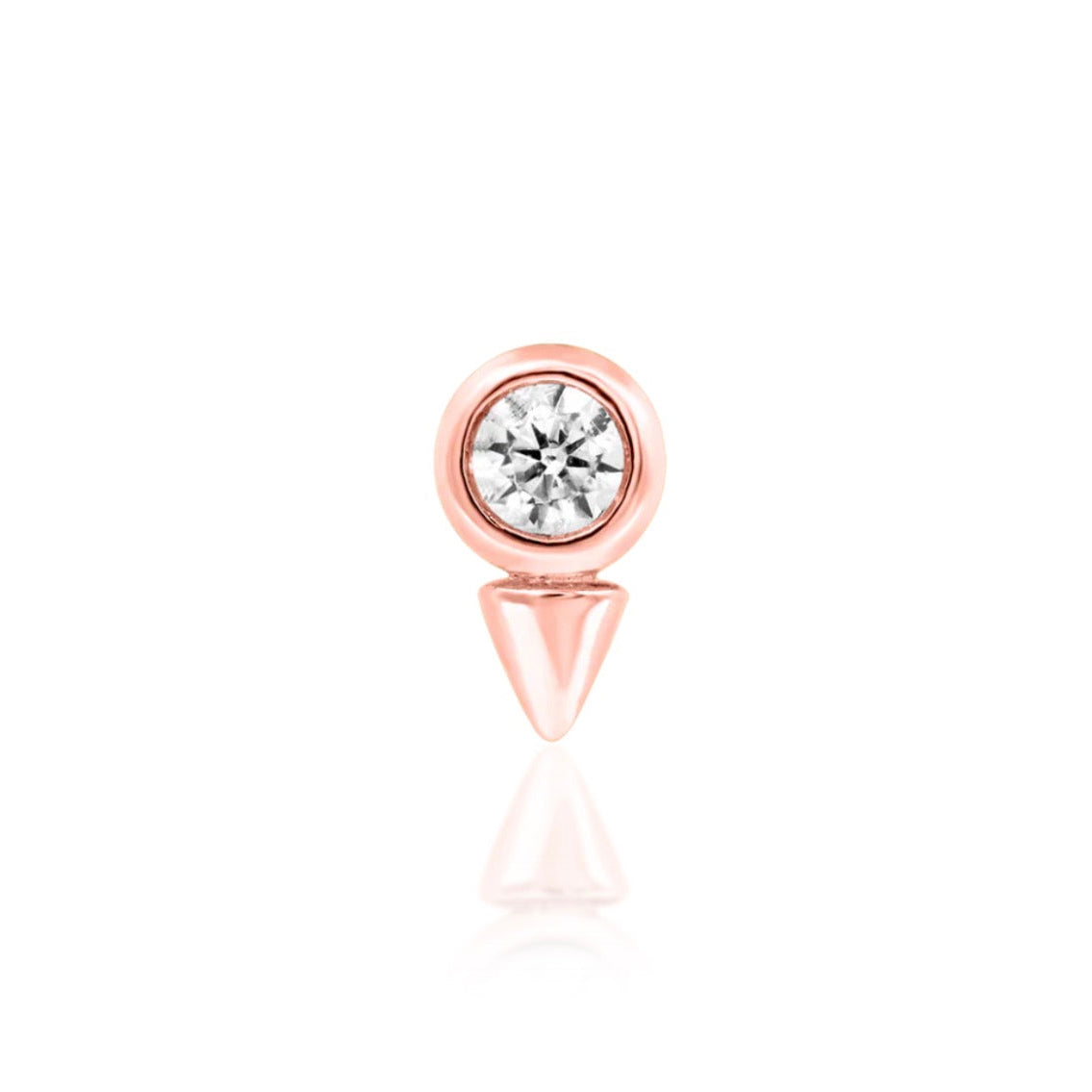 Rose gold CZ and spike design.