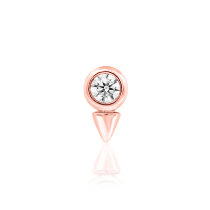 Rose gold CZ and spike design.