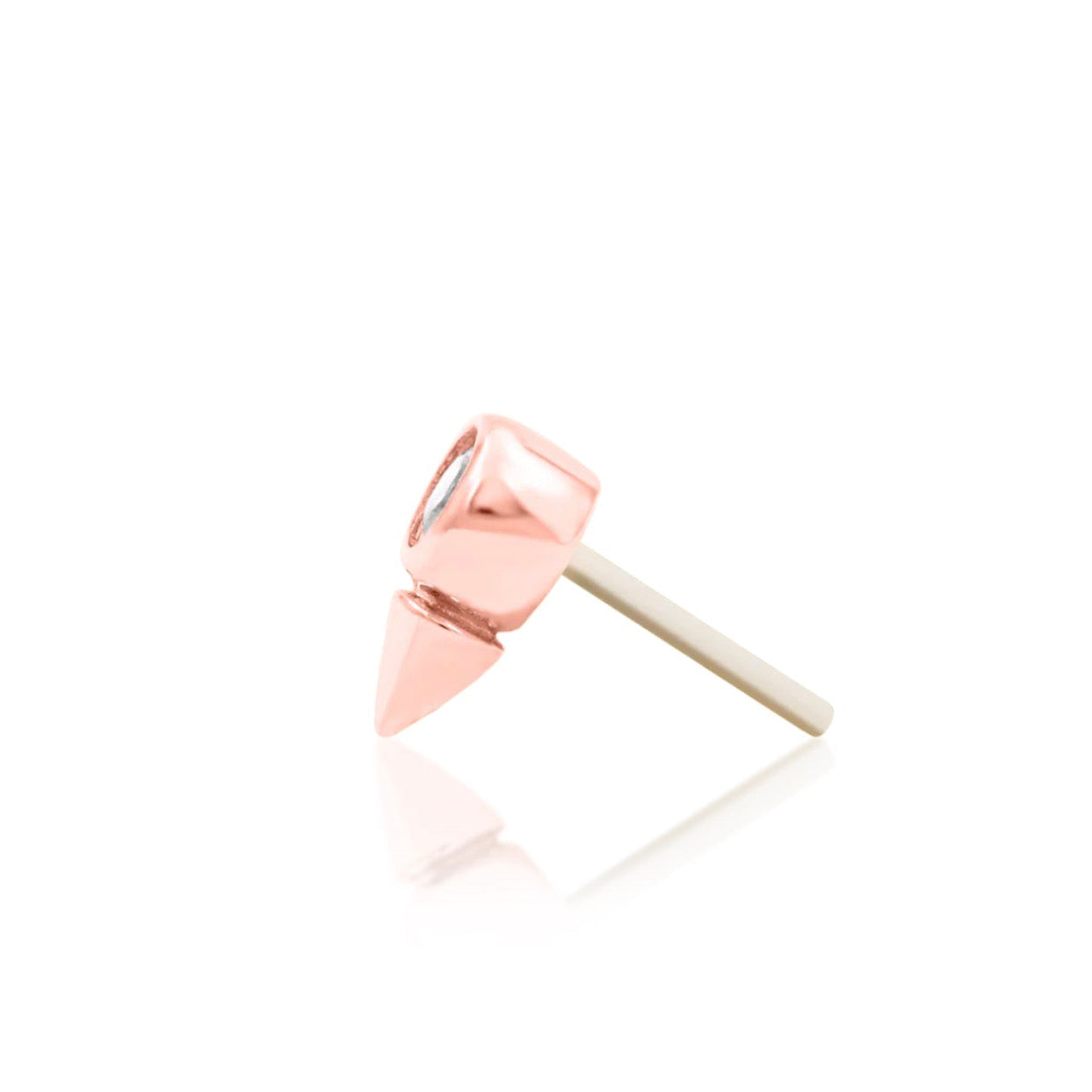 Rose gold side profile.