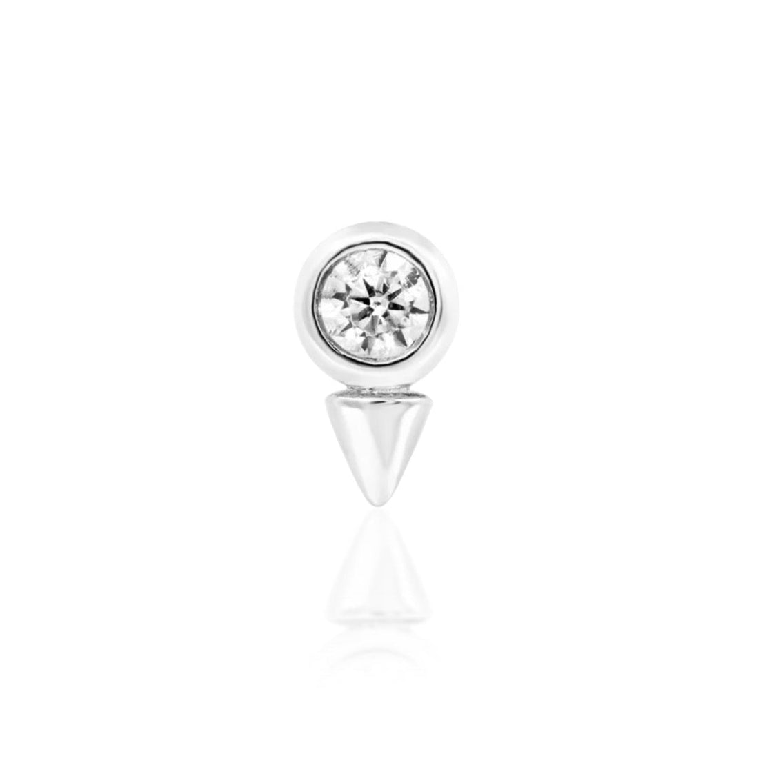White gold CZ and spike design.