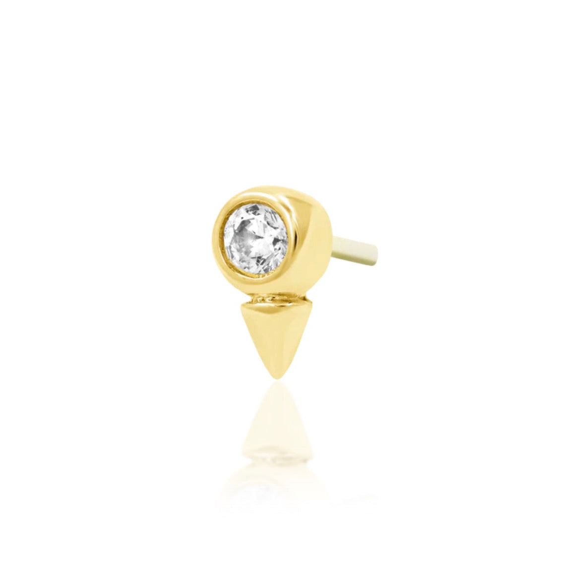 Yellow gold angled view.