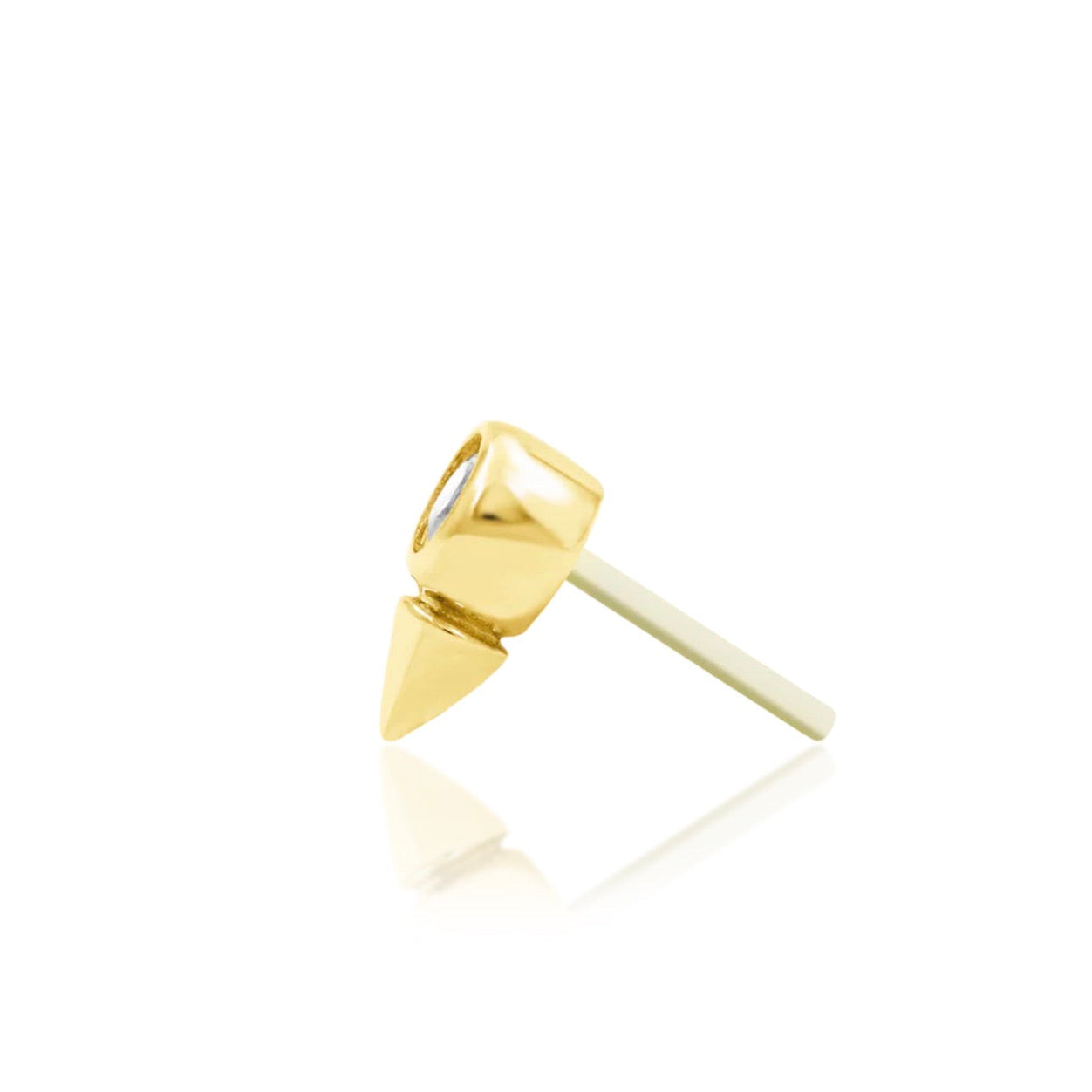 Yellow gold side profile.