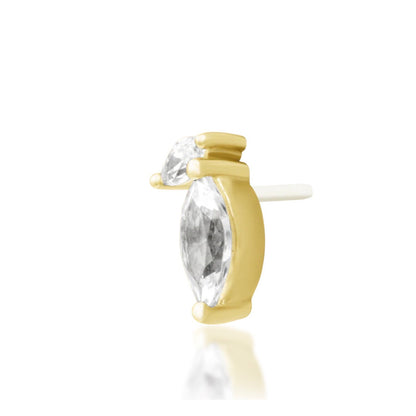 Yellow gold angled view.
