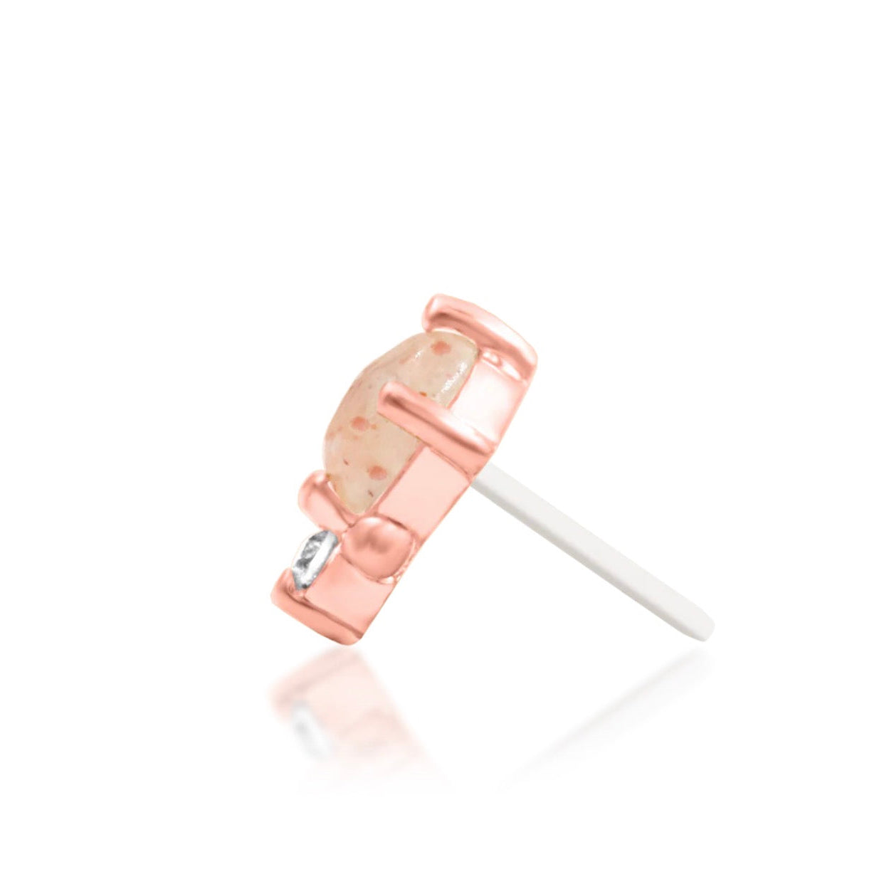 Rose gold side profile.