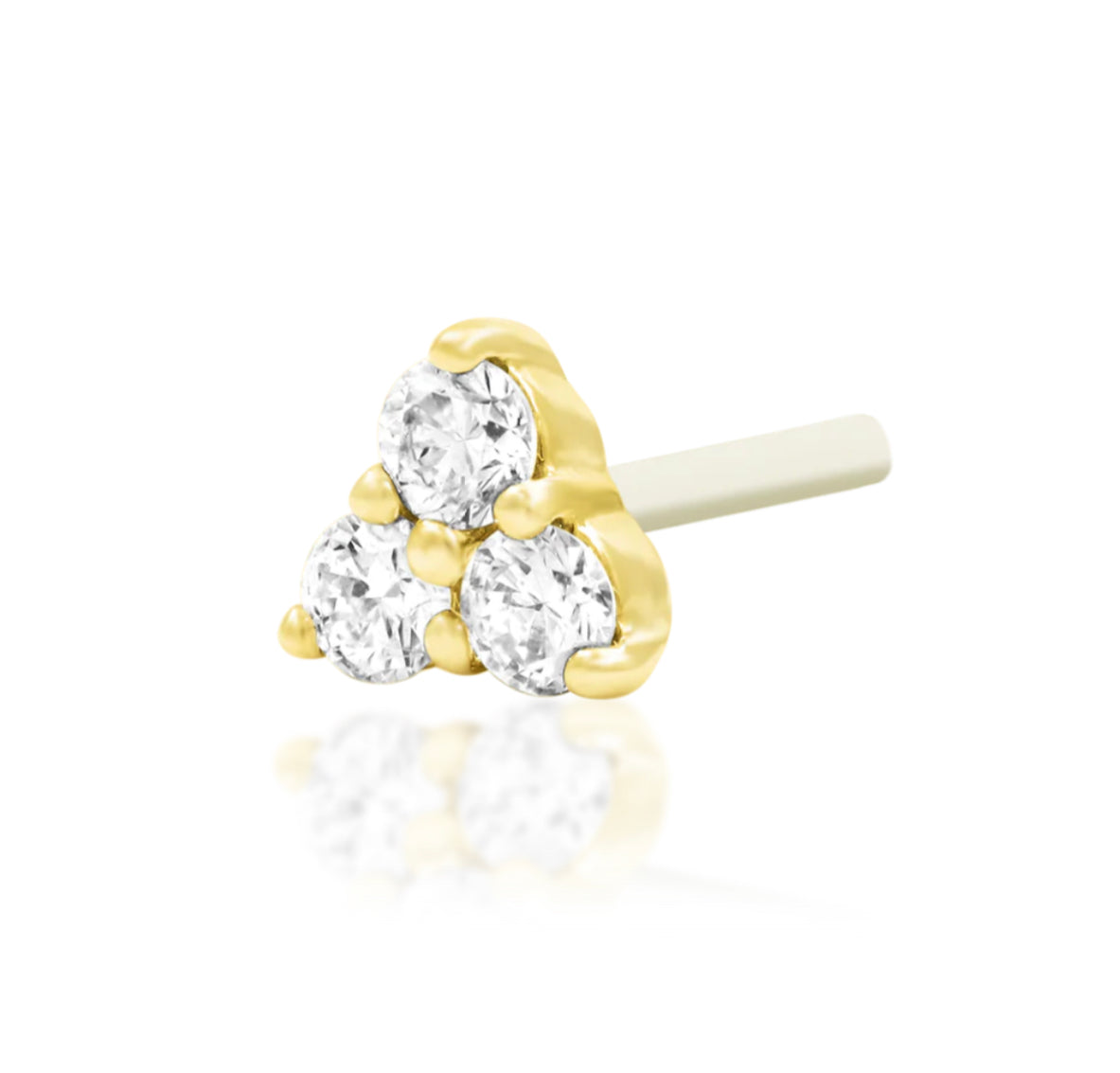 Junipurr Jewellery Threadless Diamond Trinity | Helix Lobe Conch