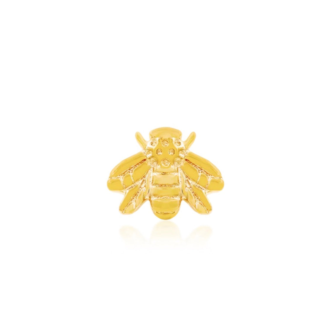 Junipurr Gold Bee gold helix earring in solid 14k yellow gold