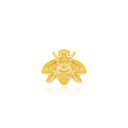 Junipurr Gold Bee gold helix earring in solid 14k yellow gold