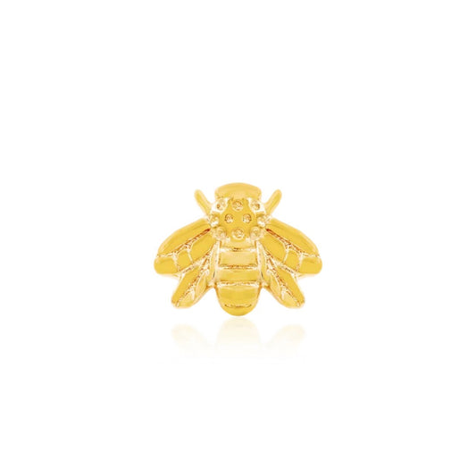 Junipurr Gold Bee gold helix earring in solid 14k yellow gold